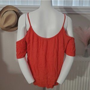 ONE CLOTHING Los Angeles Drop Shoulder Flutter Top- Small